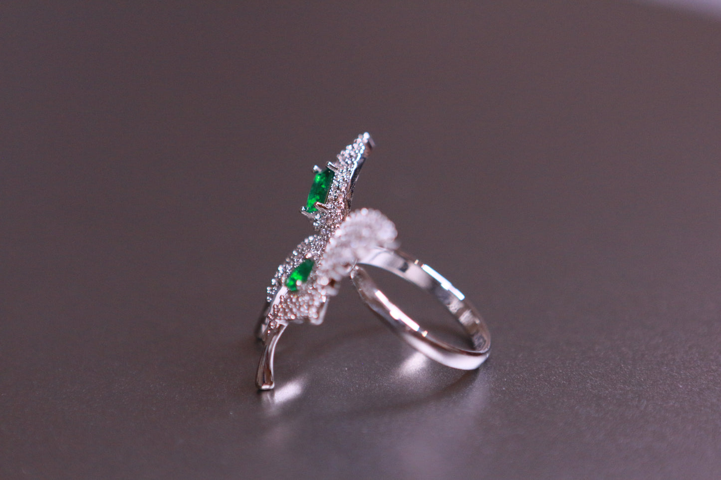 Zircon Butterfly Open Ring
