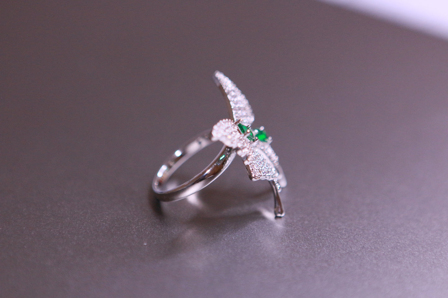 Zircon Butterfly Open Ring