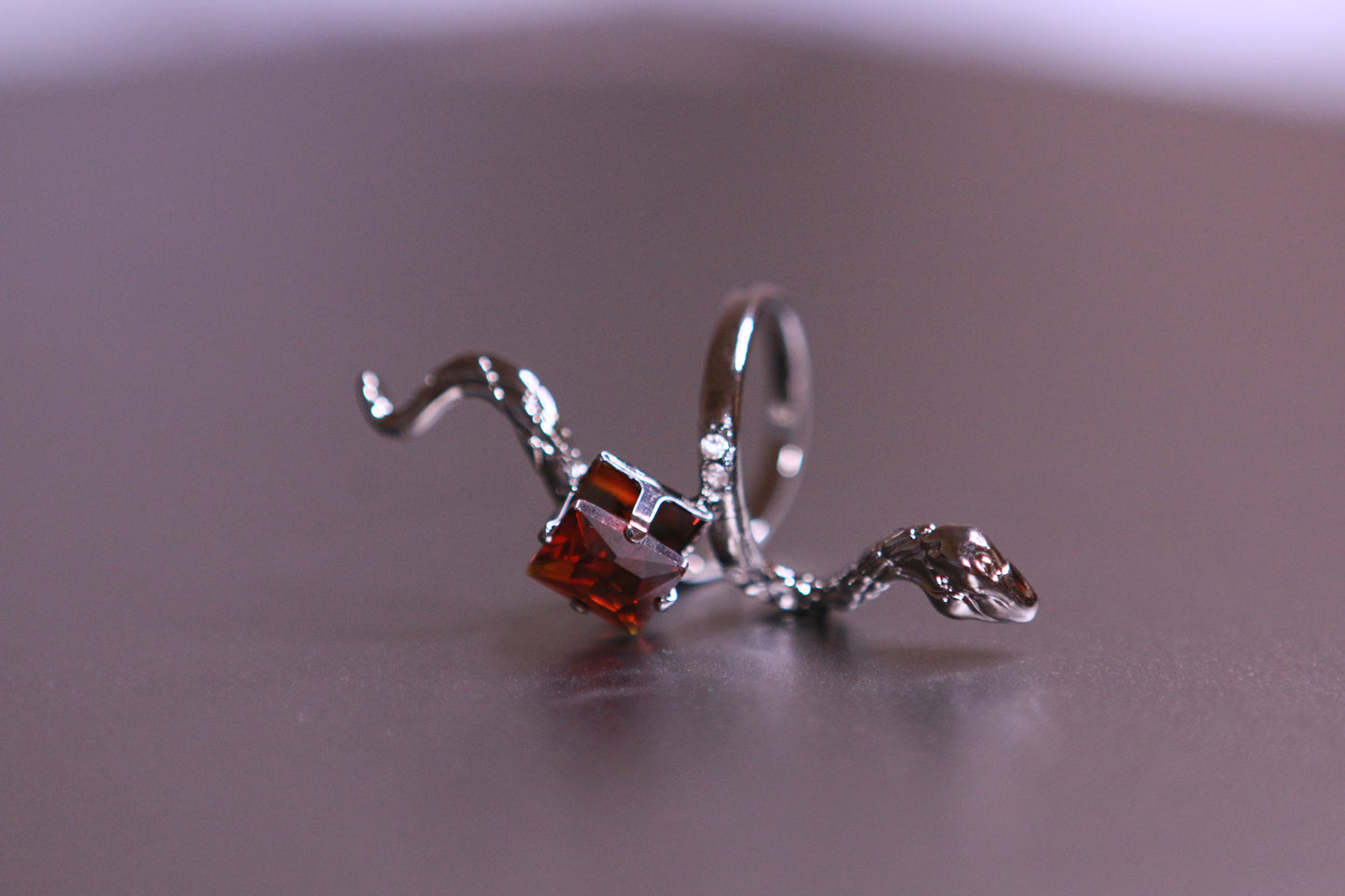 Personalized Diamond Snake Ring