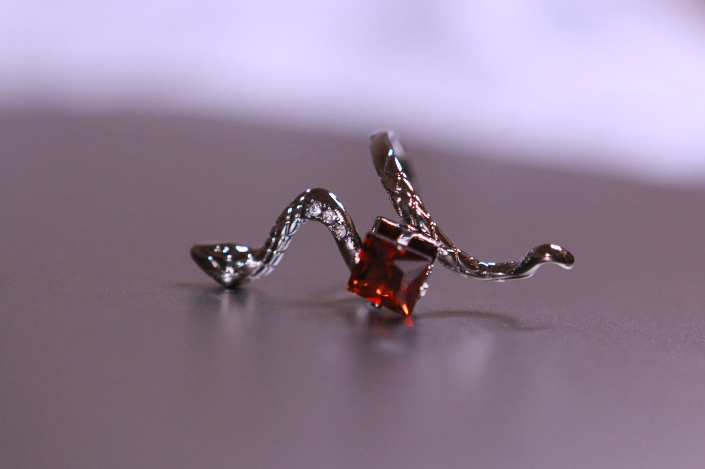Personalized Diamond Snake Ring