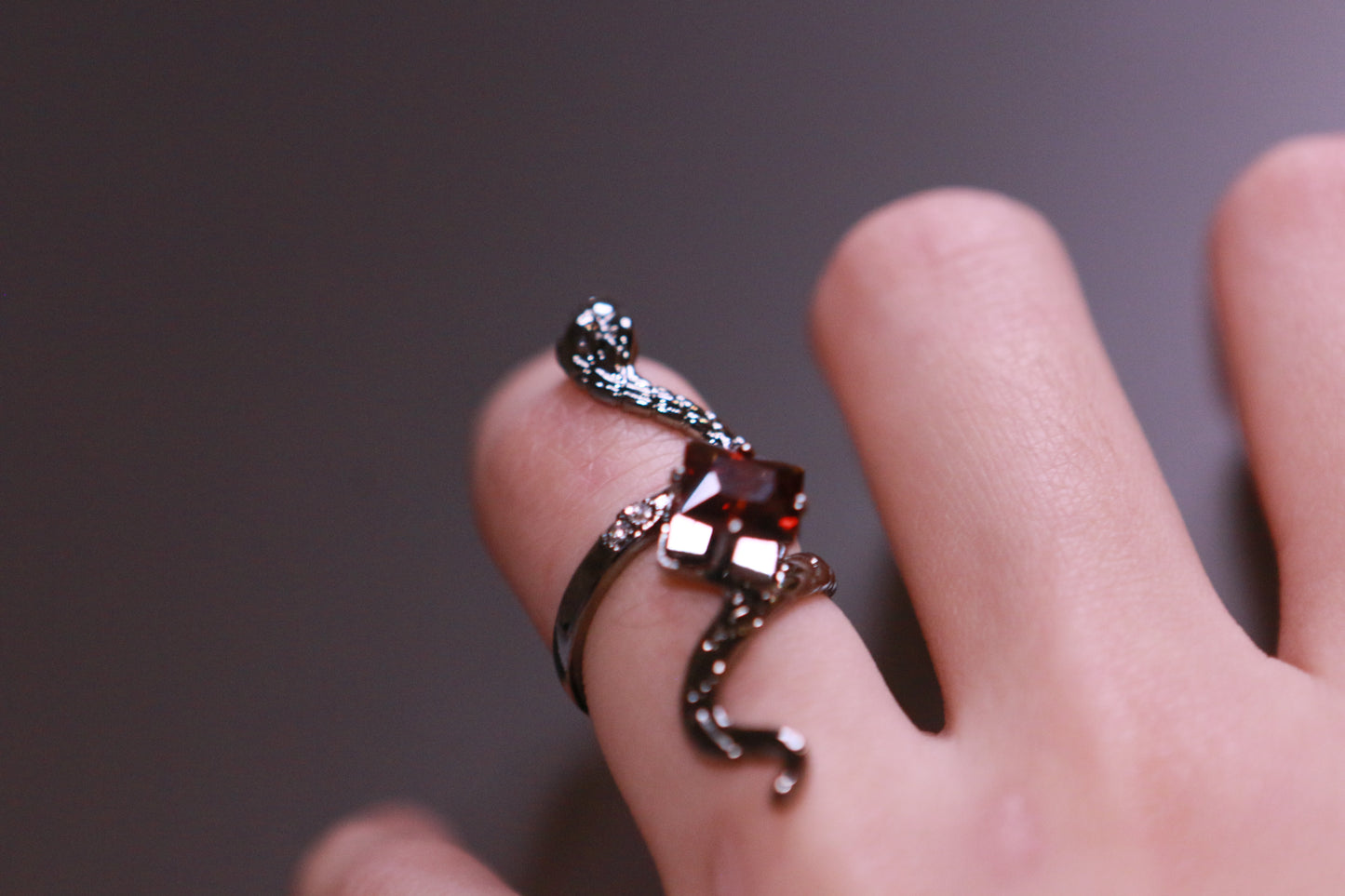 Personalized Diamond Snake Ring