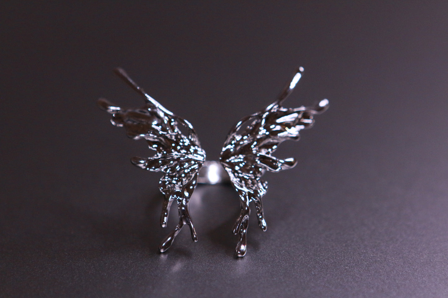 Metal Butterfly Open Ring with Niche Design