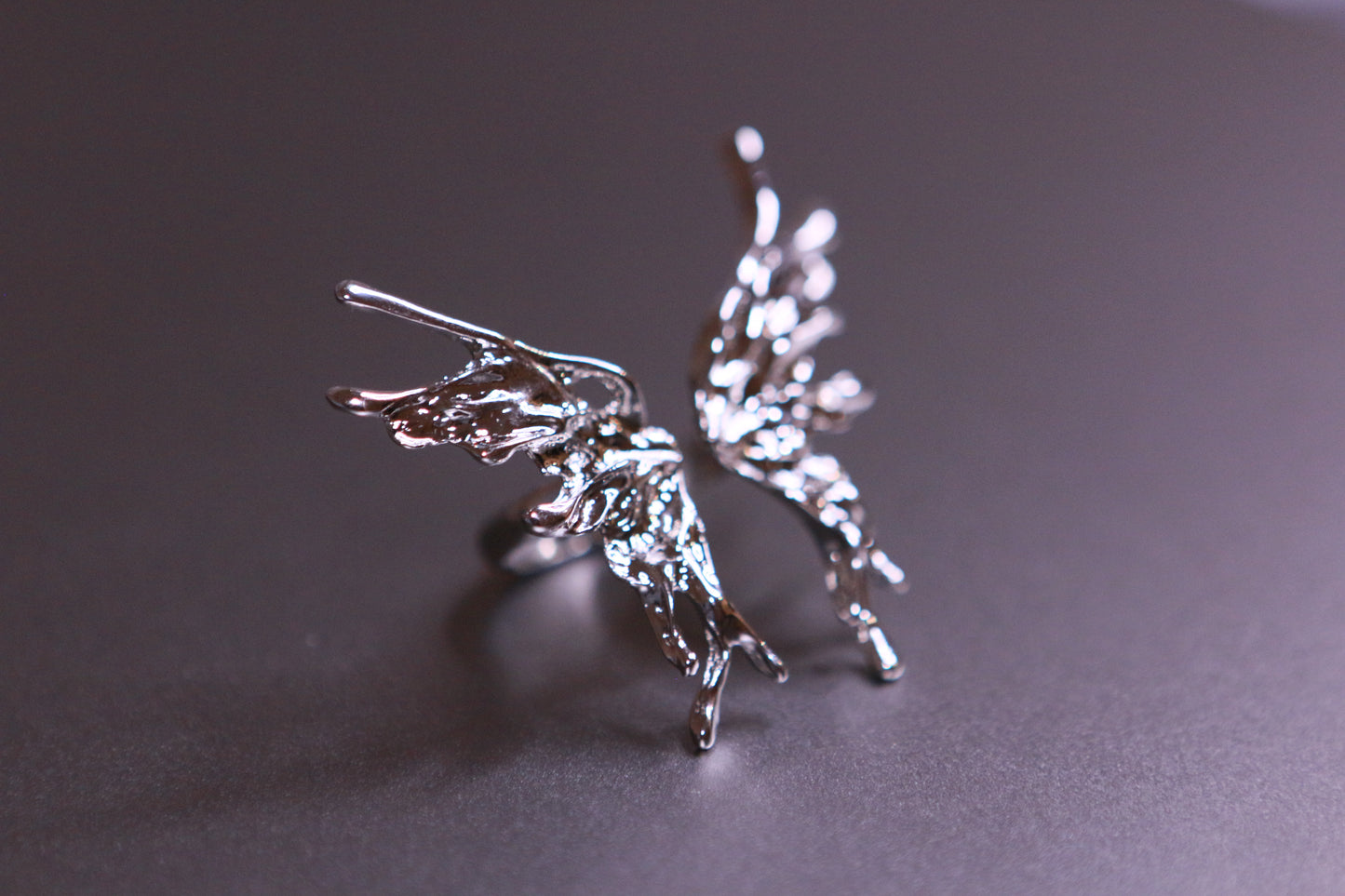 Metal Butterfly Open Ring with Niche Design