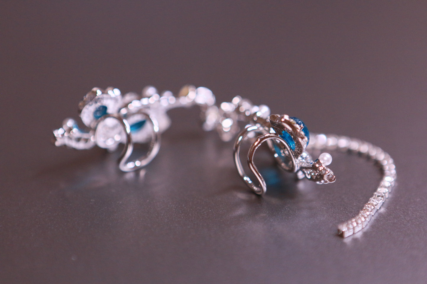 Asymmetrical Pearl Butterfly Ear Cuff (No Piercing Needed; One Pair)