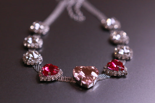 Diamond-Set Heart Necklace