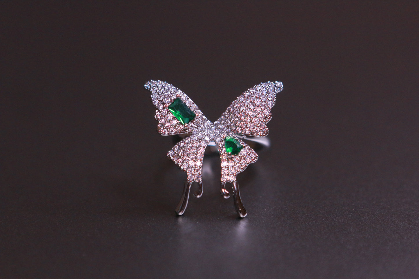 Zircon Butterfly Open Ring