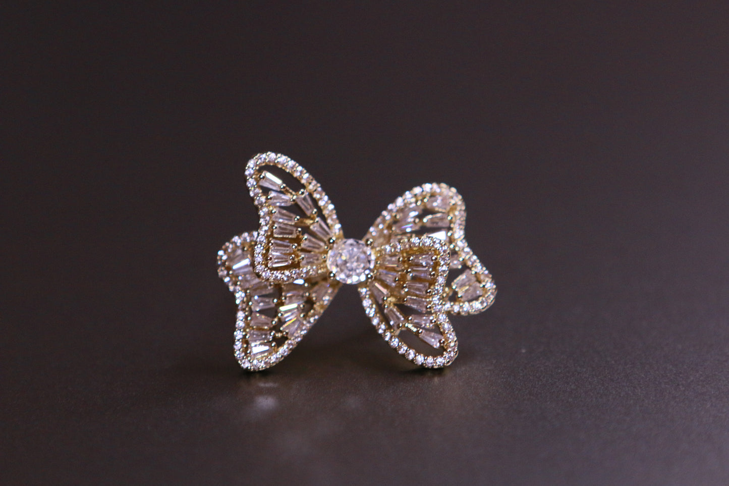 Zircon Butterfly Open Ring